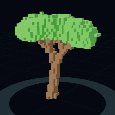 a tree, Voxel style