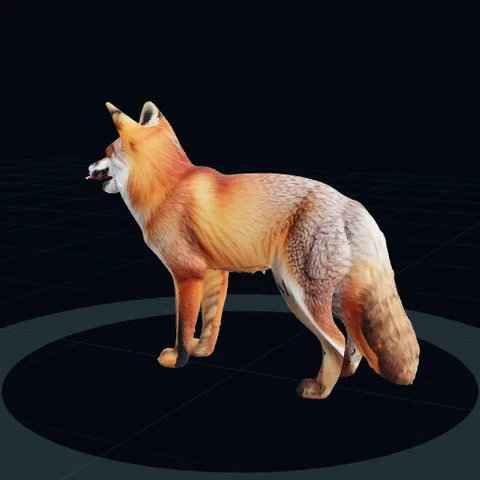 a red fox, side